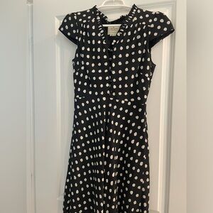 Kate Spade Black and White polka dot dress. Size 2